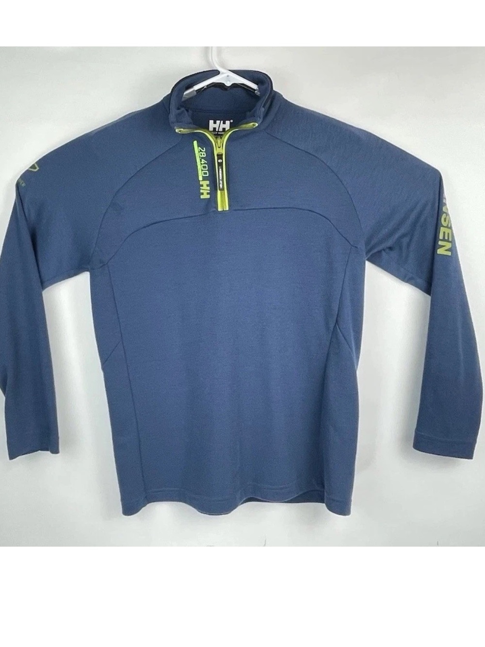 Helly Hansen Shirt Mens Small Blue Hydropower 1/4 Zip Long Sleeve Performance